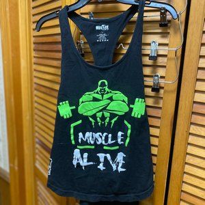 Muscle Alive Mens Bodybuilding Stringer Tank Tops Cotton Racerback Arch …